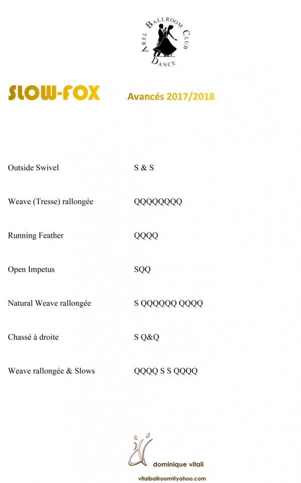 Slow fox avance s 2017 2018